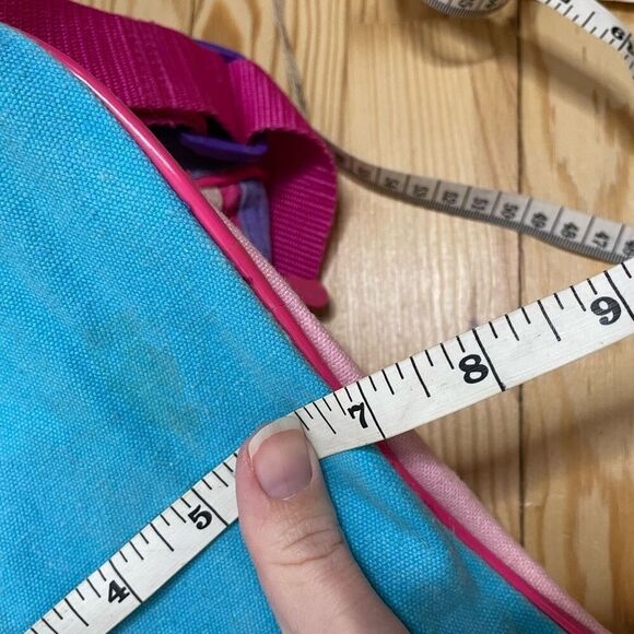 Vintage Lillian Vernon Color block duffle bag Customized Beth Monogram Zipper 90 - Picture 4 of 8